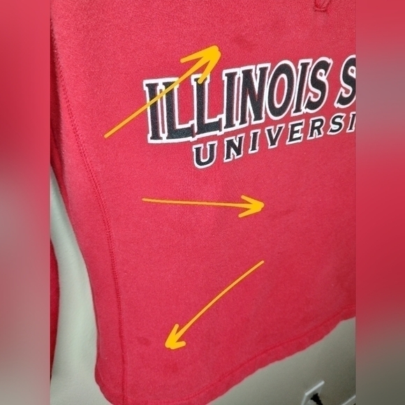 VTG Illinois State Redbirds Women's Small Sweatshirt 1/4 Zip Pullover Jansport - Picture 4 of 7